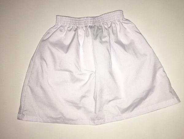 ECA Girls White PE Skort